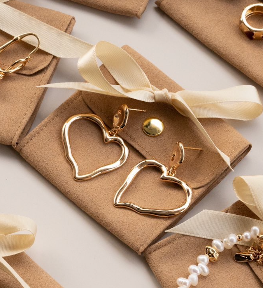 Boucles d'oreilles en argent méga coeur creux