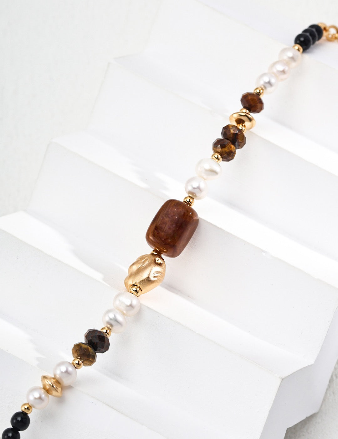 Midnight Real Tiger's Eye Silver Bracelet