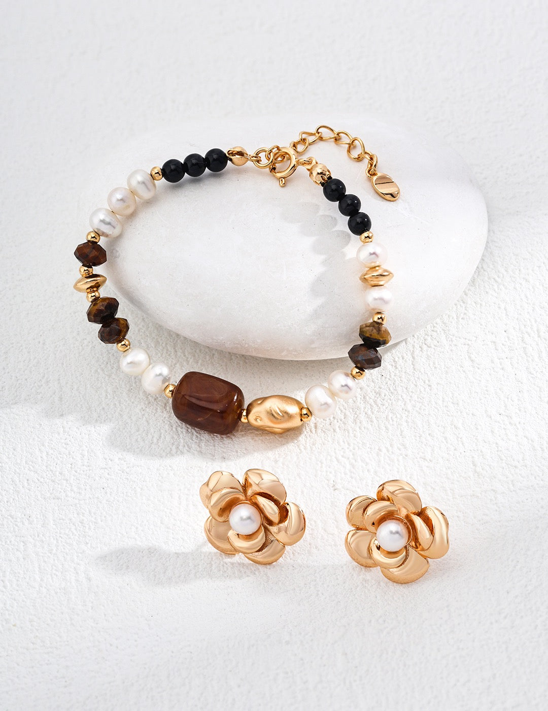 Midnight Real Tiger's Eye Silver Bracelet