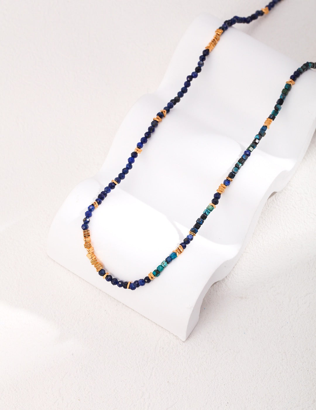 Stacking Silver Lapis Lazuli necklace