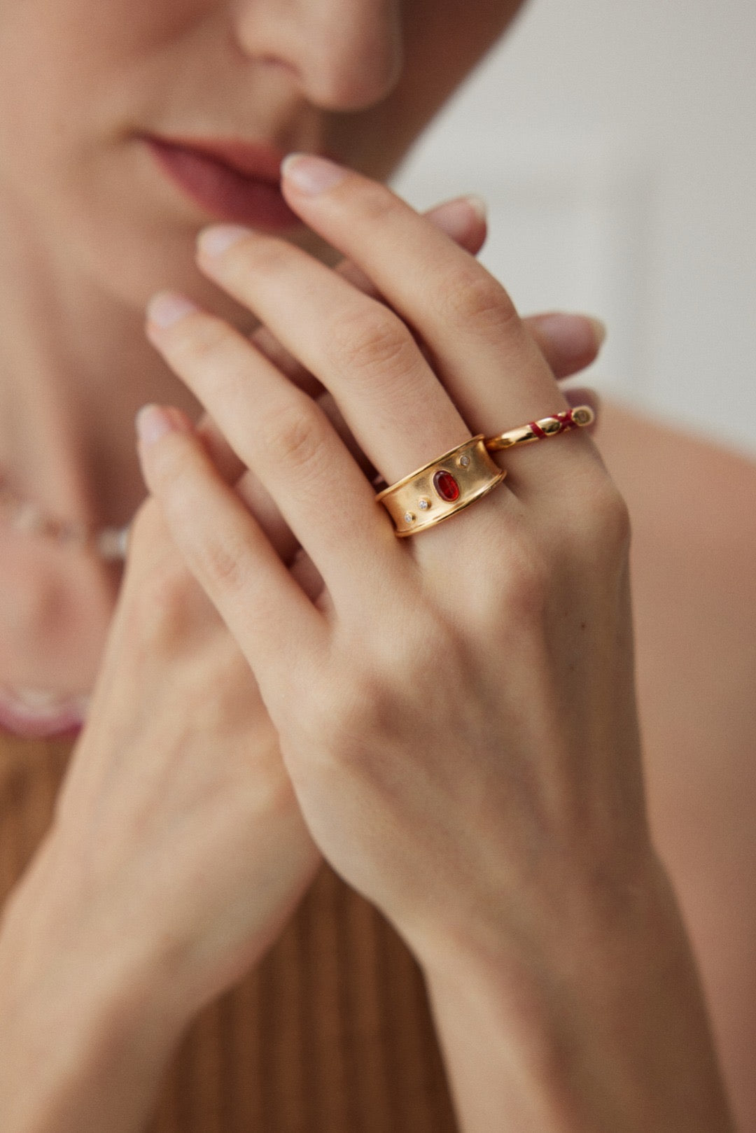 Red Onyx Ring | Red Ring | Gold Ring