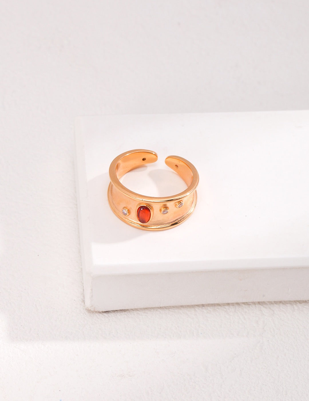 Red Onyx Ring | Red Ring | Gold Ring