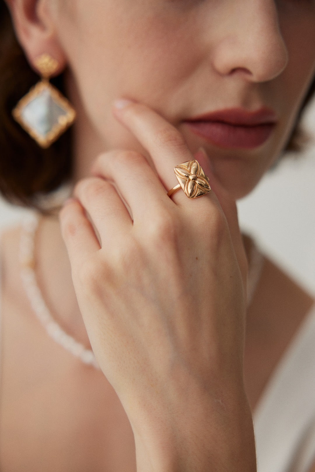 Bague trèfle porte-bonheur