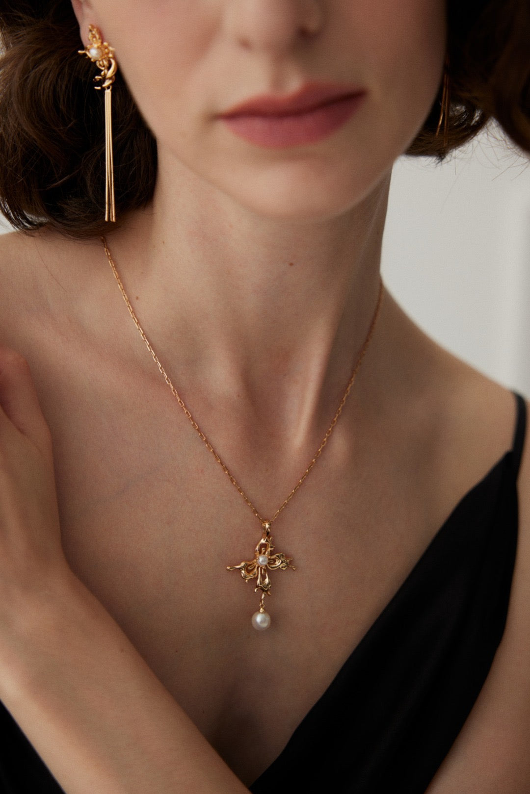 Pure Silver Cross Necklace | Gold necklace | gold cross necklace | golden necklace