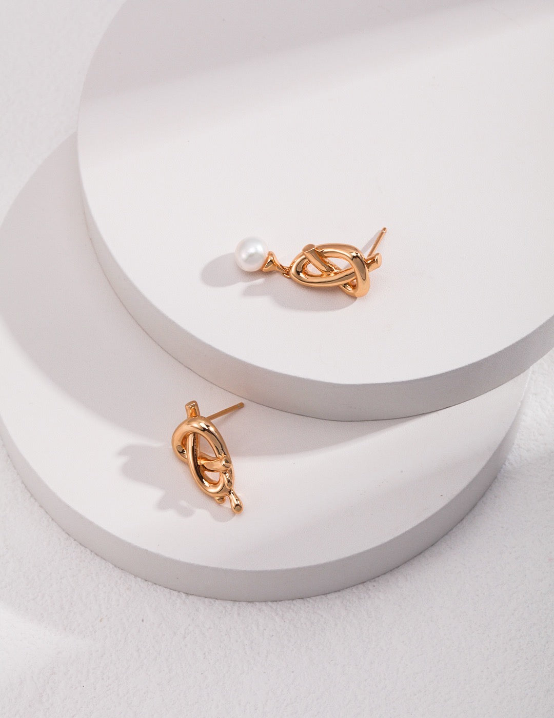 Boucles d'oreilles en forme de nœud en forme de cœur