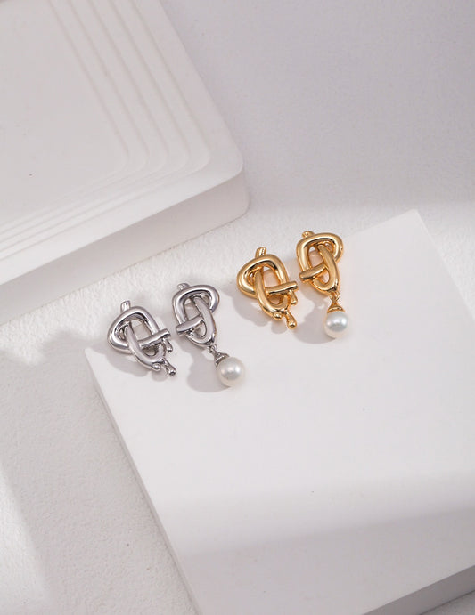 Heart Shaped Knot Earrings