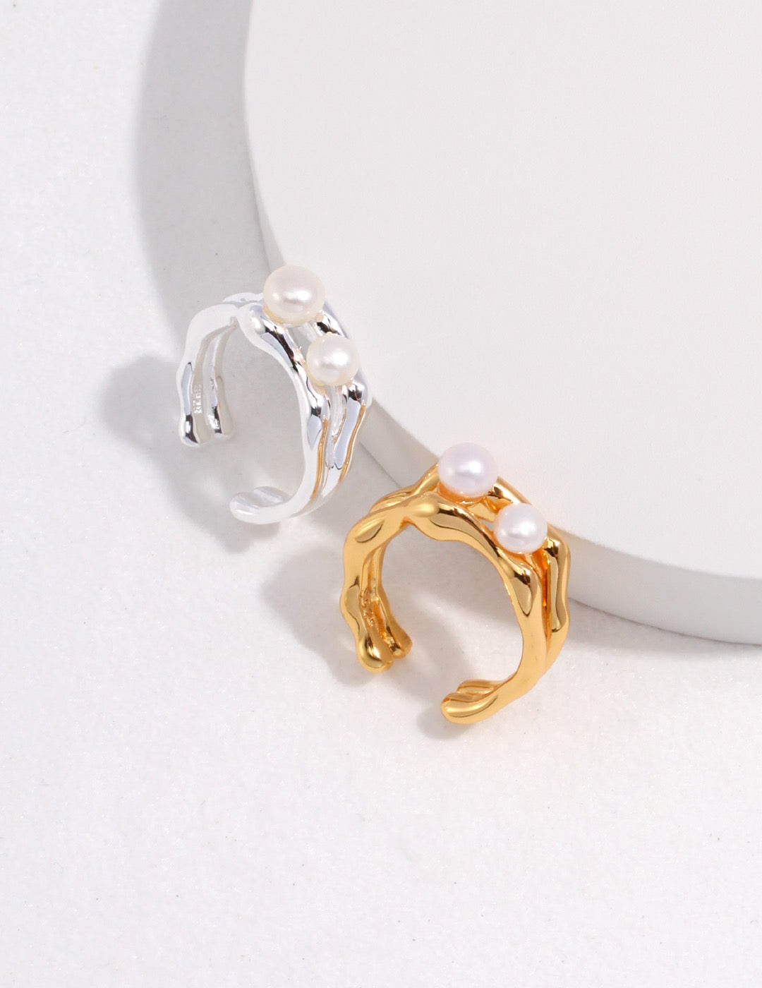 Double Pearl Ring