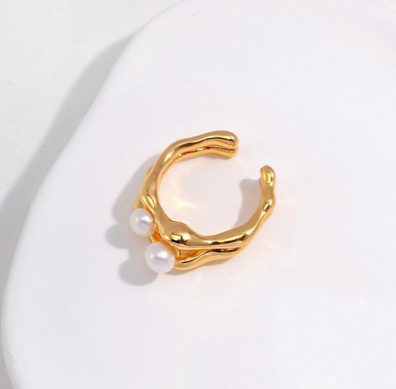 Double Pearl Ring