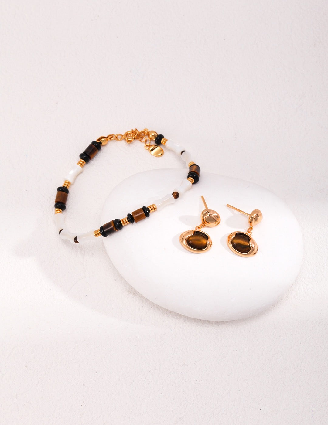 Bamboo Element Pearl Bracelet | Estincele Jewellery | Bracelets | Gifts for her