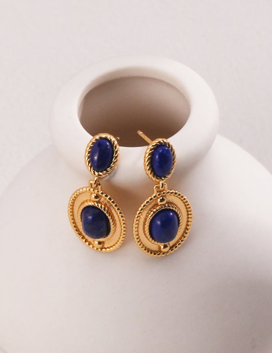 Lapis Lazuli earrings | Lapis Lazuli jewellery | gold jewellery | silver jewellery | gold earrings