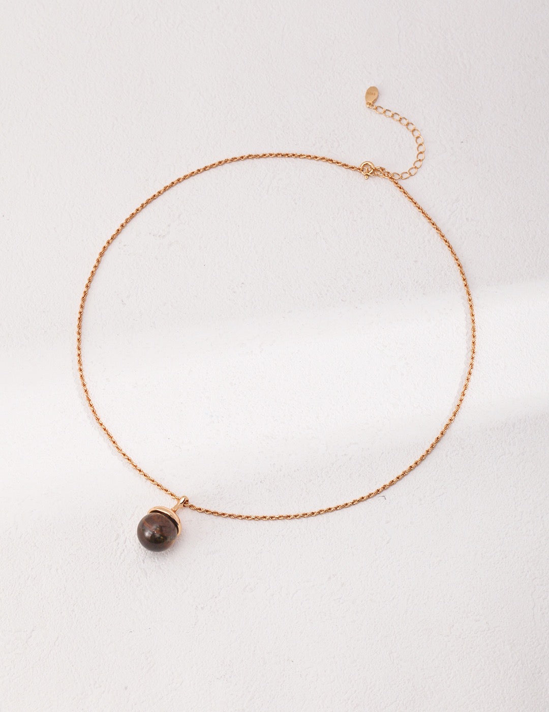 Pinecone Tiger's Eye Necklace | Estincele Jewellery | Gifts for her