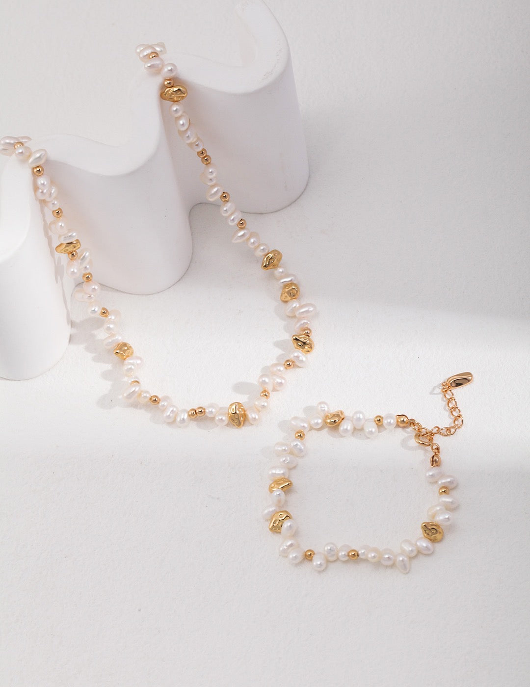 Irregular Natural Pearl Necklace | Estincele Jewellery | Gifts for her