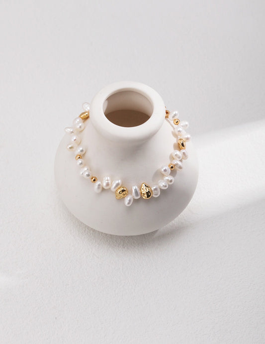 Irregular Natural Pearl Bracelet | Estincele Jewellery | Bracelets