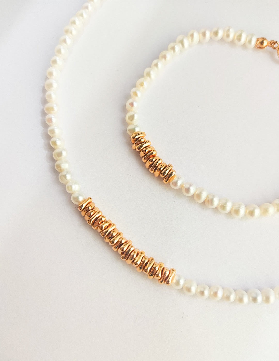 Pearl Plate Necklace | Estincele Jewellery | Women's Necklaces