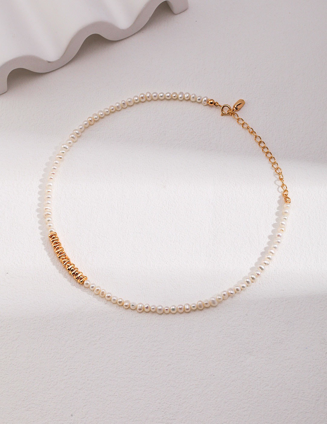 Pearl Plate Necklace | Estincele Jewellery | Women's Necklaces
