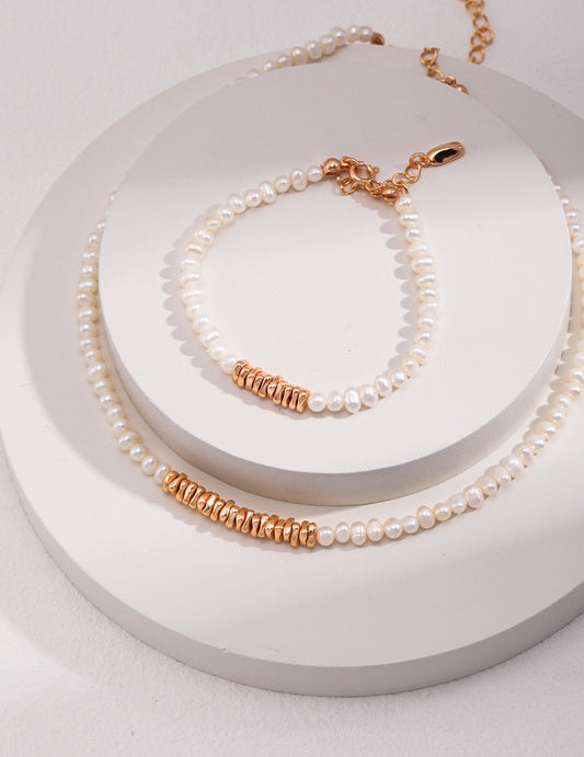 Pearl Plate Necklace | Estincele Jewellery | Women's Necklaces