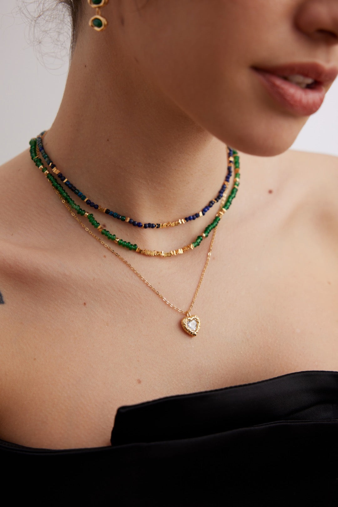 Stacking Silver Lapis Lazuli necklace