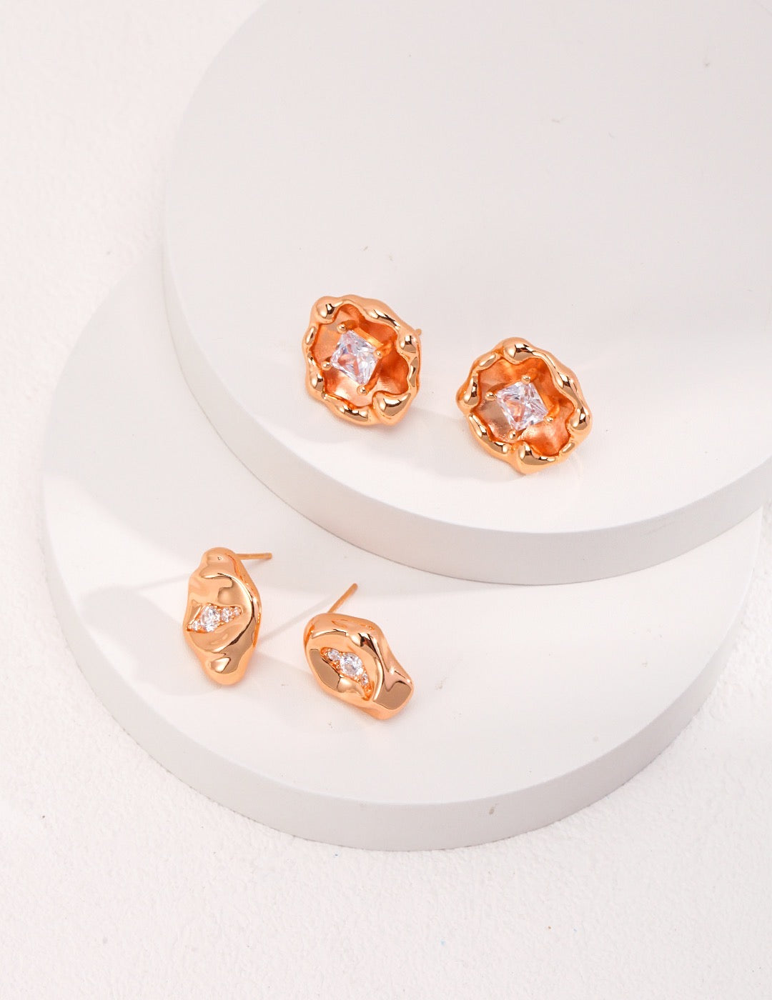 Diamond Camellia Earrings | Gold Jewellery | Silver Jewellery | Women's earrings