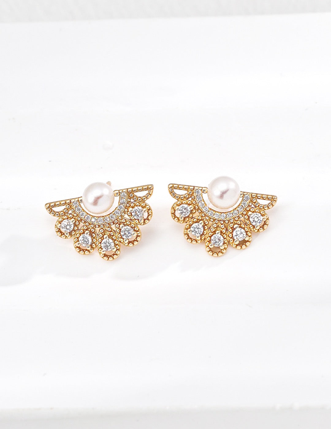 Peacock Pearl Earrings