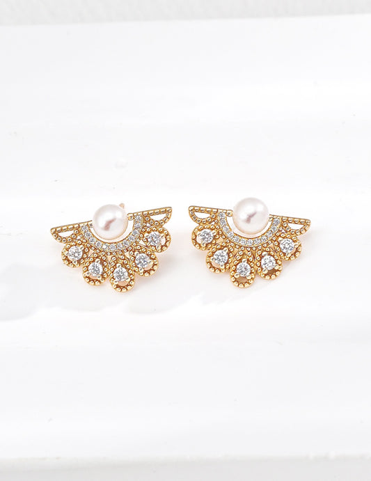 Peacock Pearl Earrings