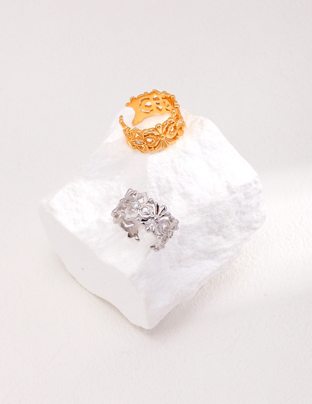 Classique Floral Ring | gold ring | silver ring |