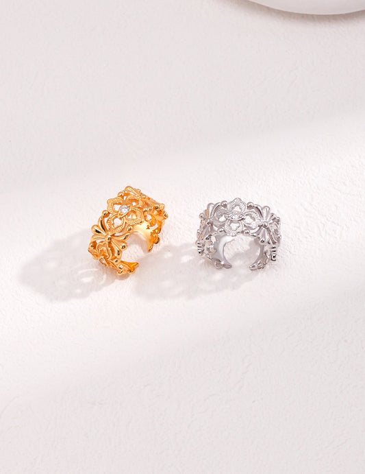 Classique Floral Ring | gold ring | silver ring |