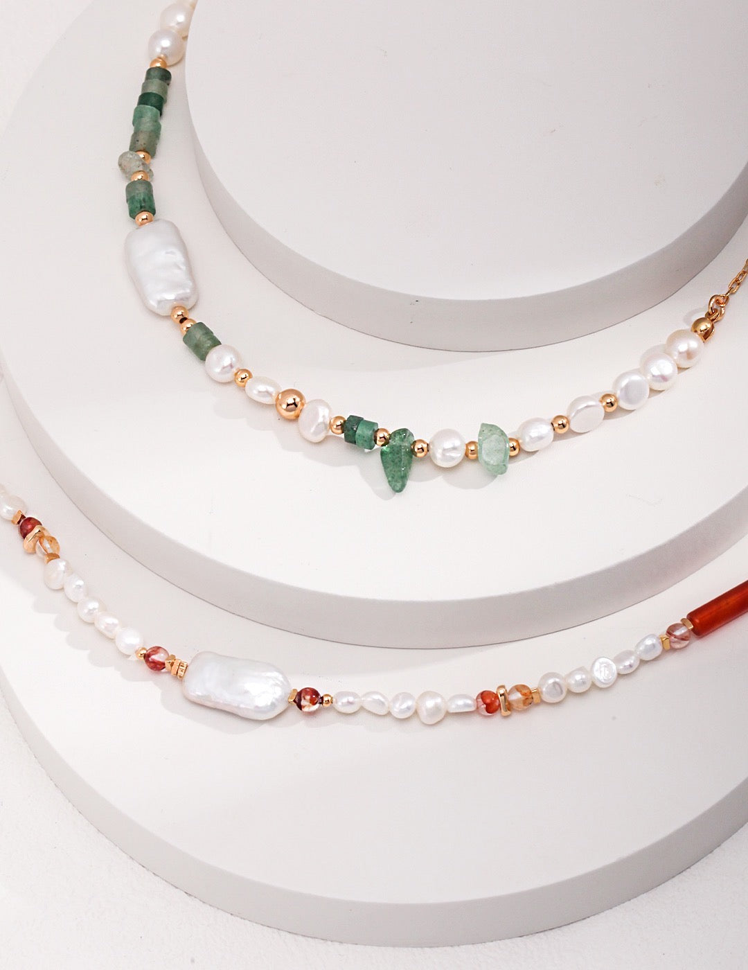 Strawberry Pink Necklace | Estincele Jewellery | Women's necklace | strawberry necklace