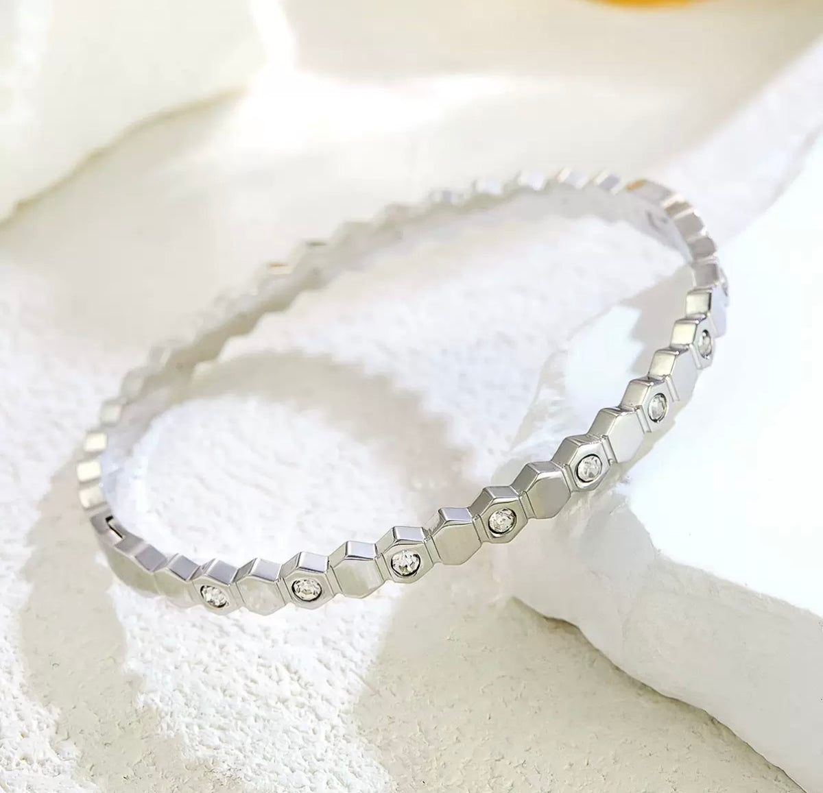 Honeycomb Bangle Bracelet