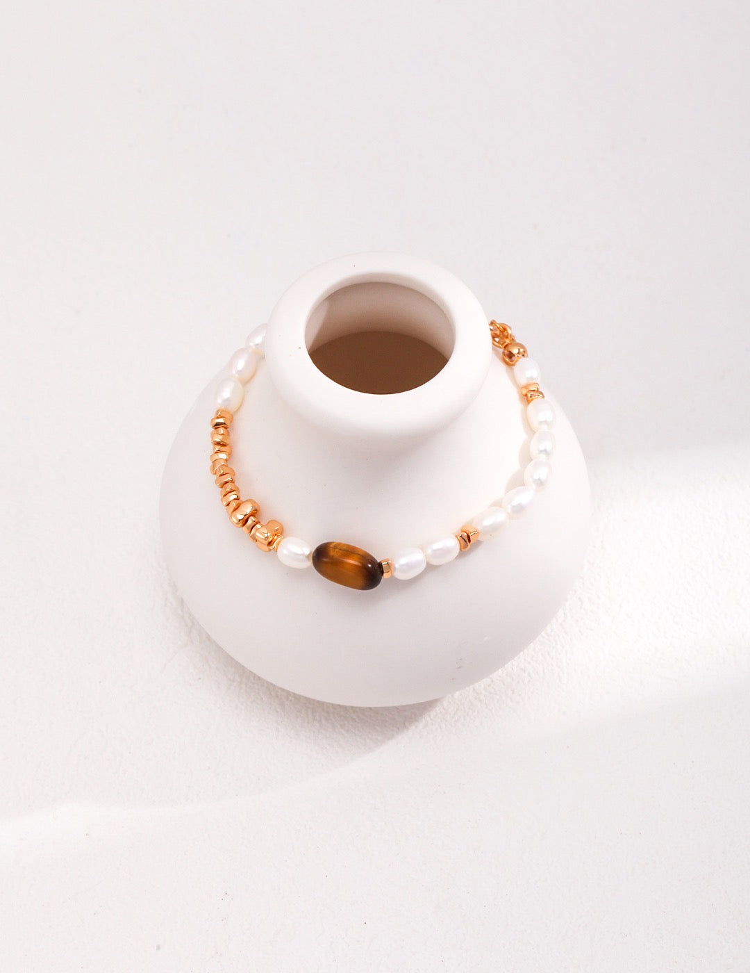 Tiger's Eye Pearl Bracelet