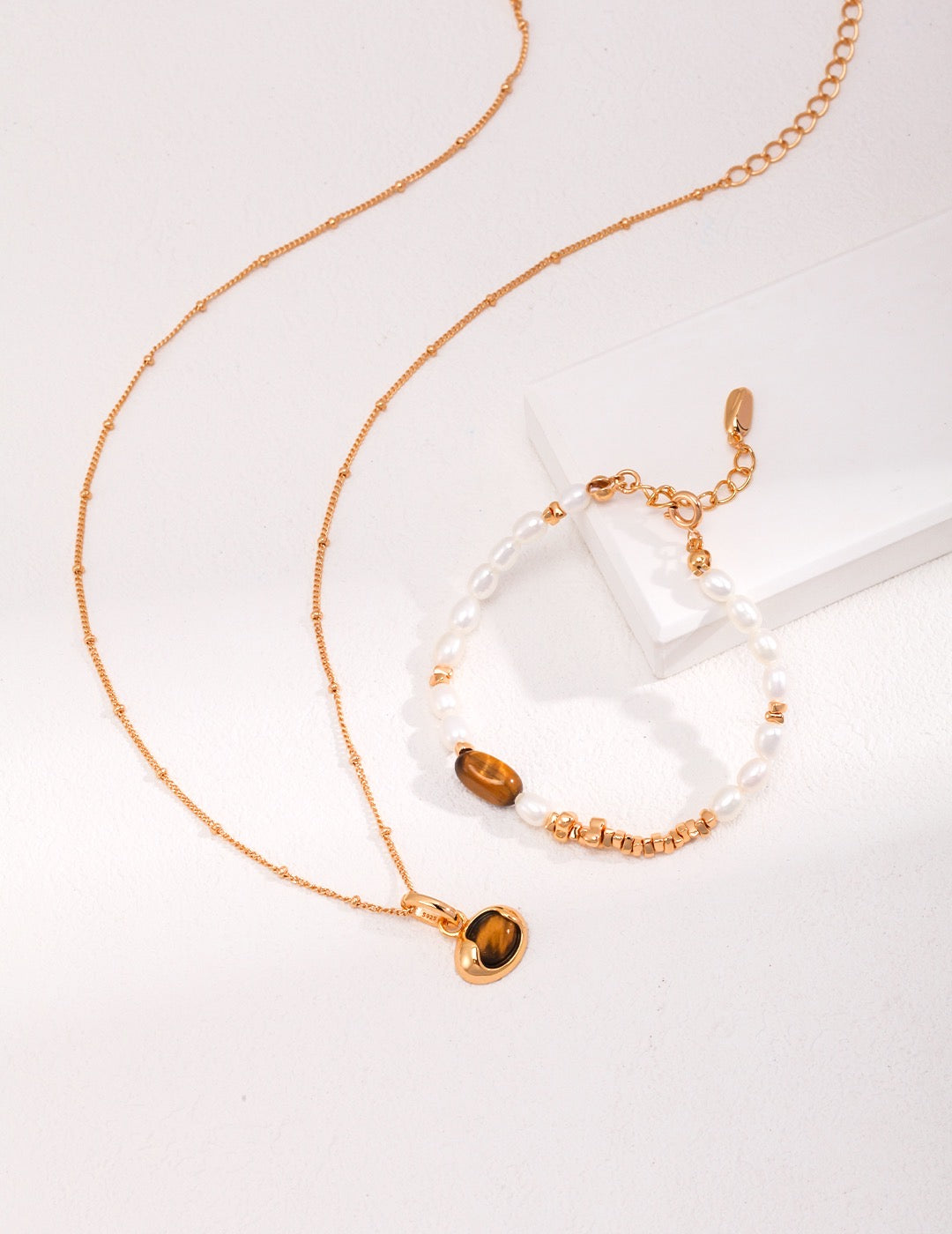 Tiger's Eye Pearl Bracelet