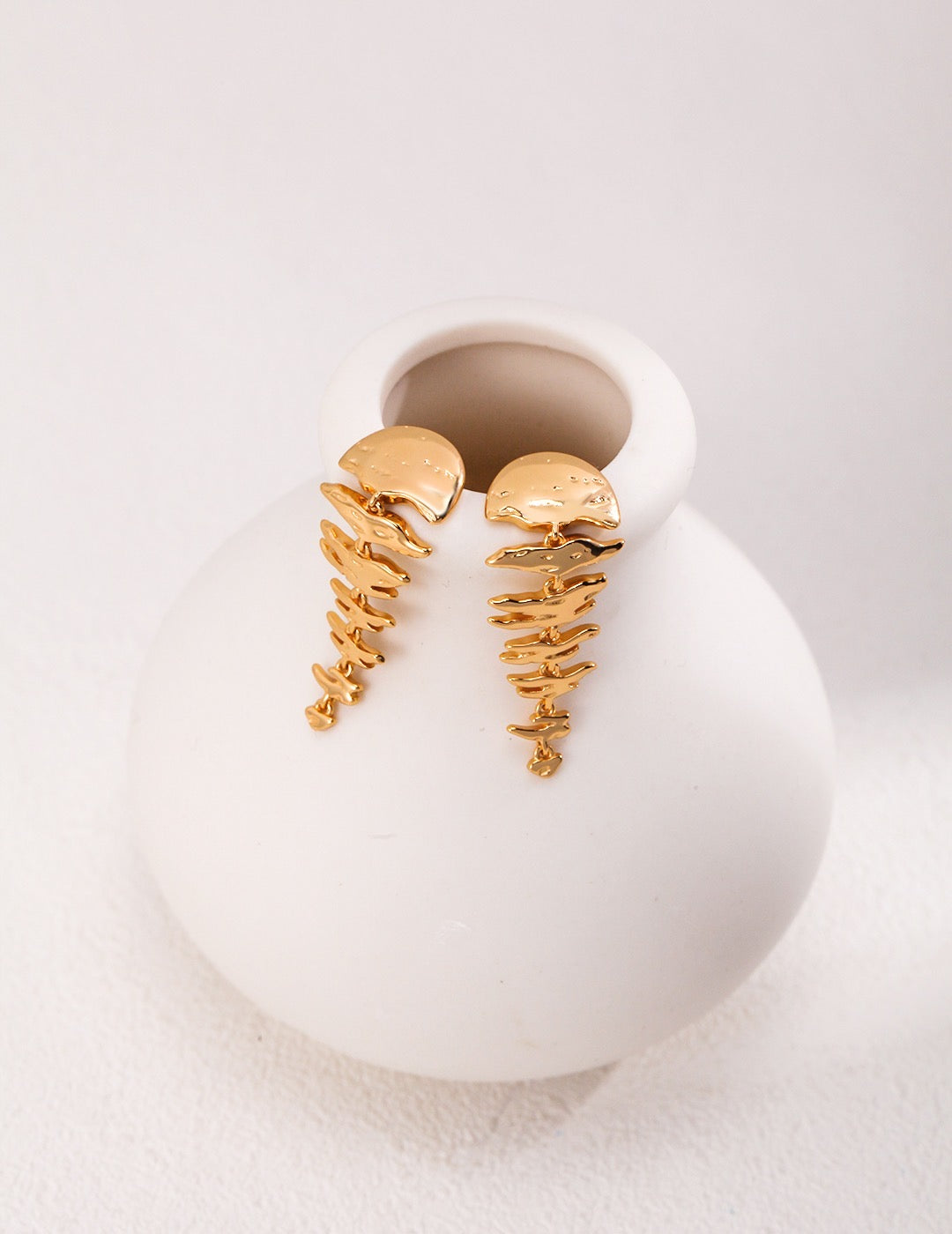 Fish Bone Earrings | Estincele Jewellery | Women's earrings