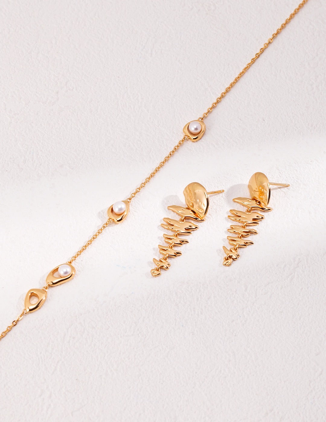 Fish Bone Earrings | Estincele Jewellery | Women's earrings