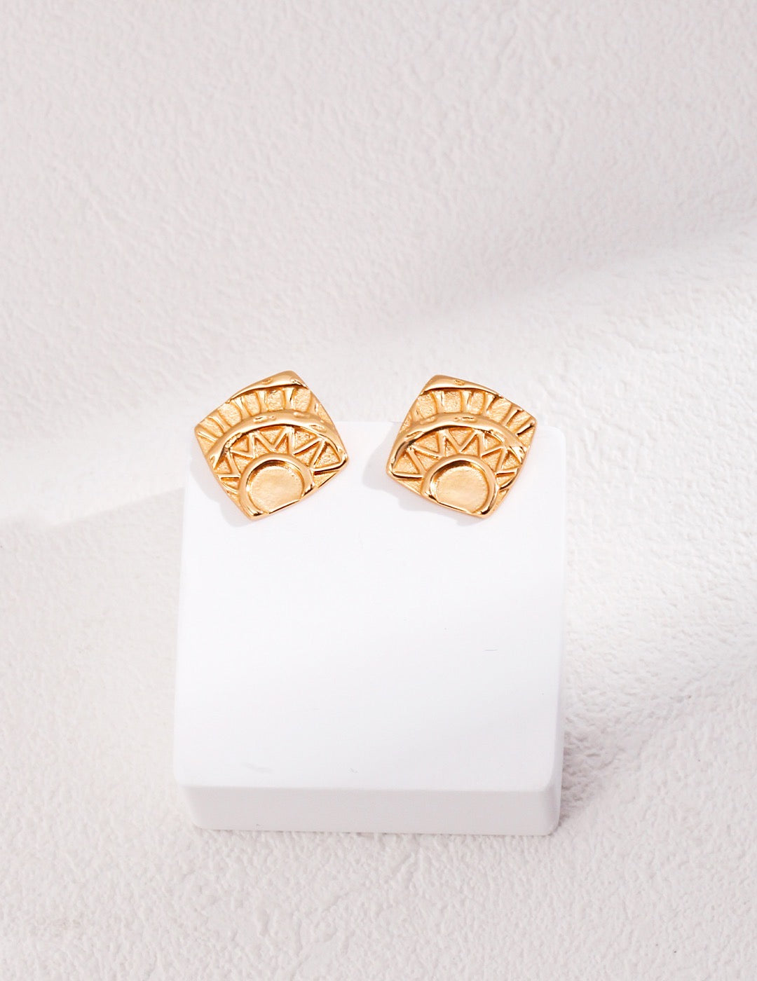 Greek Square Earrings | Estincele Jewellery | Women's earrings