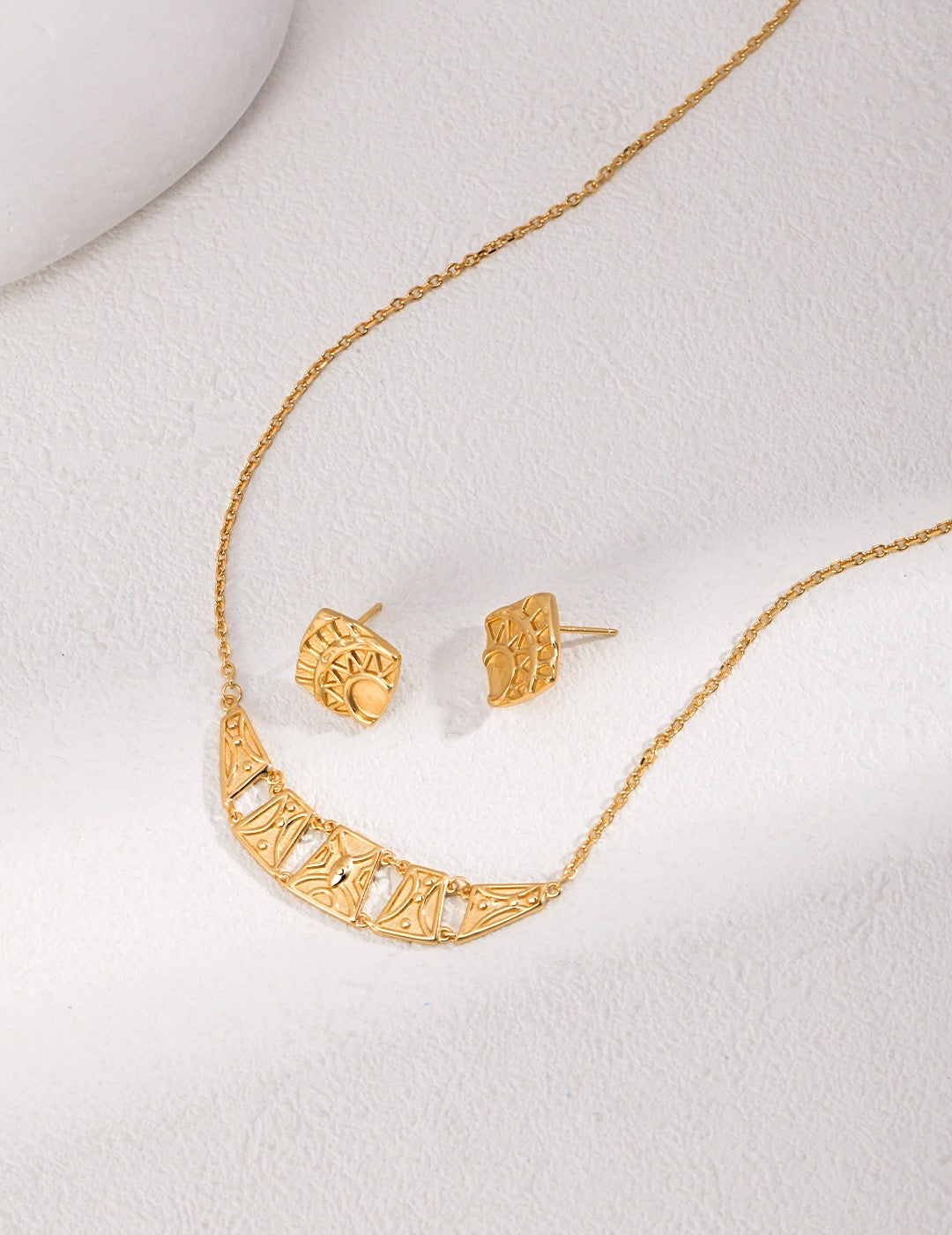 Greek Square Earrings | Estincele Jewellery | Women's earrings