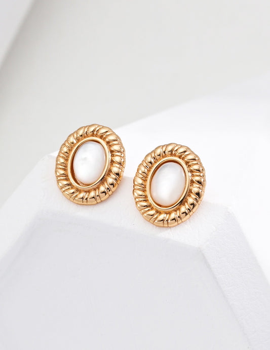 Boucles d'oreilles coquillages ovales
