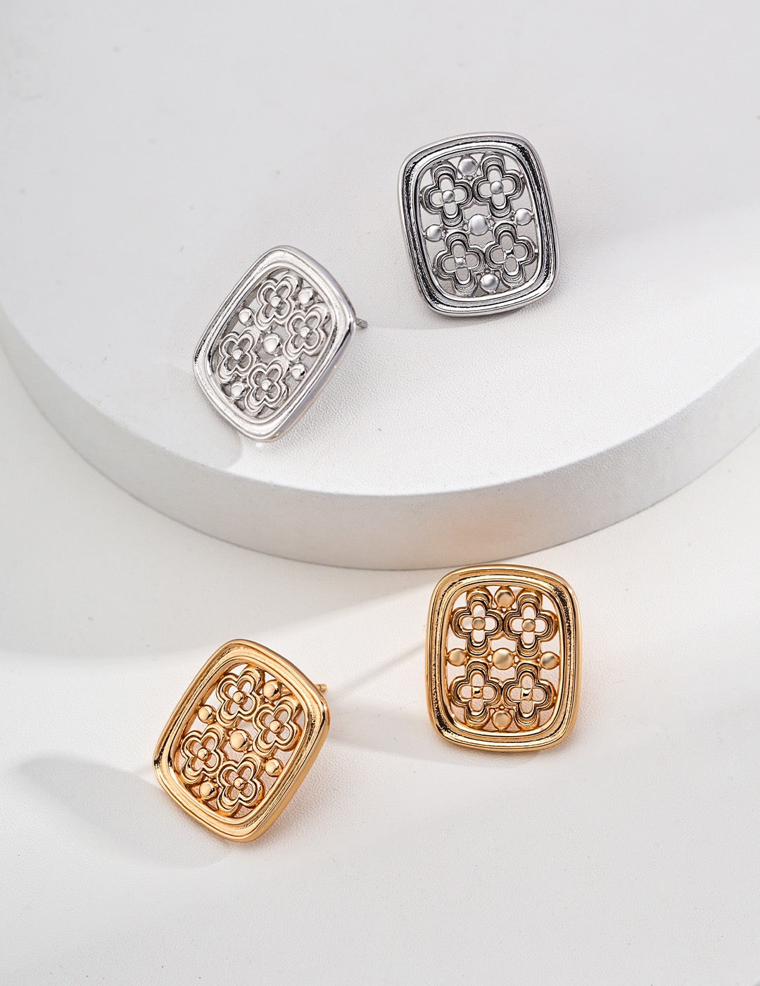 Boucles d'oreilles "Mille trèfles"