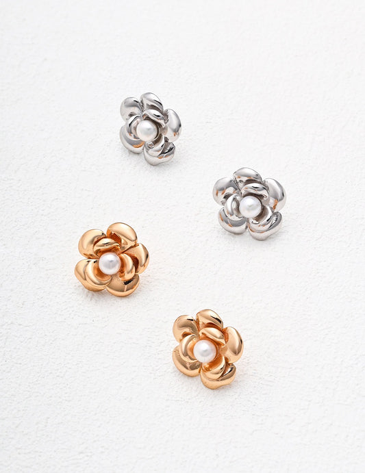 Boucles d'oreilles en perles et fleurs
