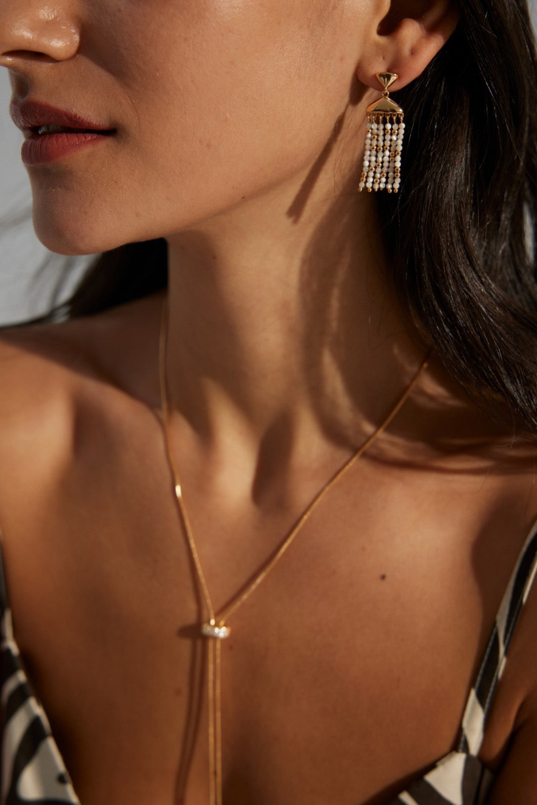 Boucles d'oreilles pendantes en coquillage