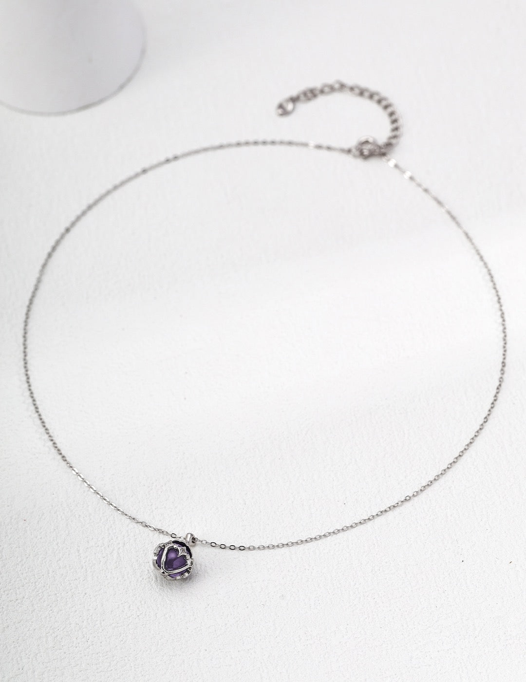 Lucky purple quartz necklace
