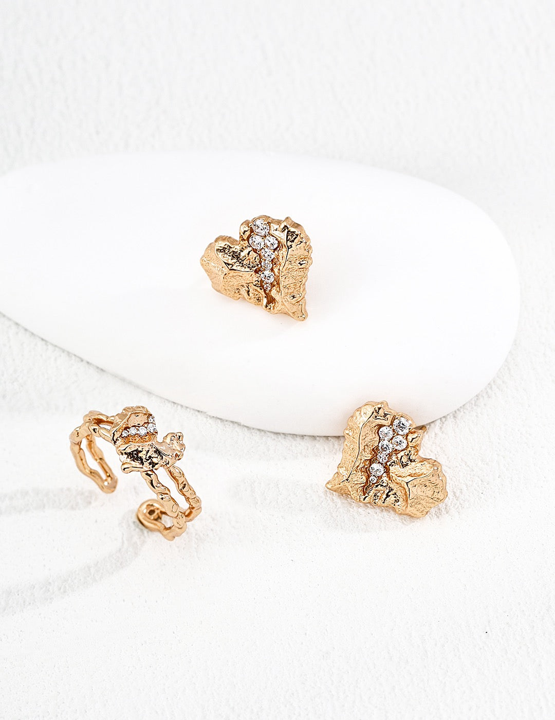 Raw Heart Earrings