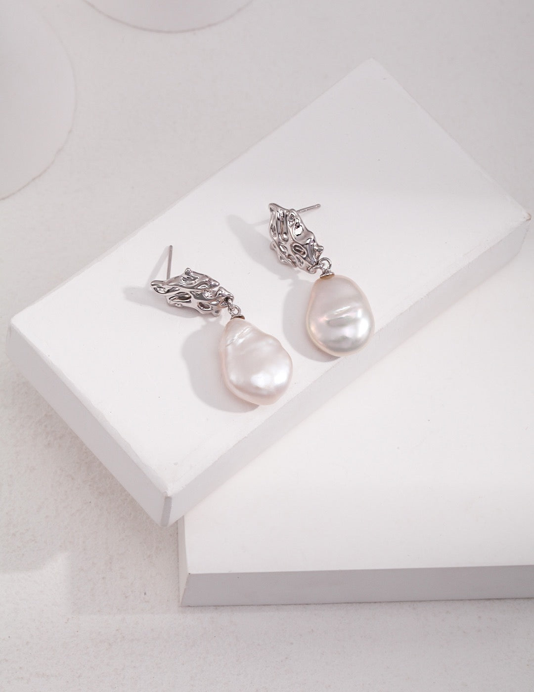 Sterling Silver Baroque Earrings | Estincele Jewellery | Women's earrings