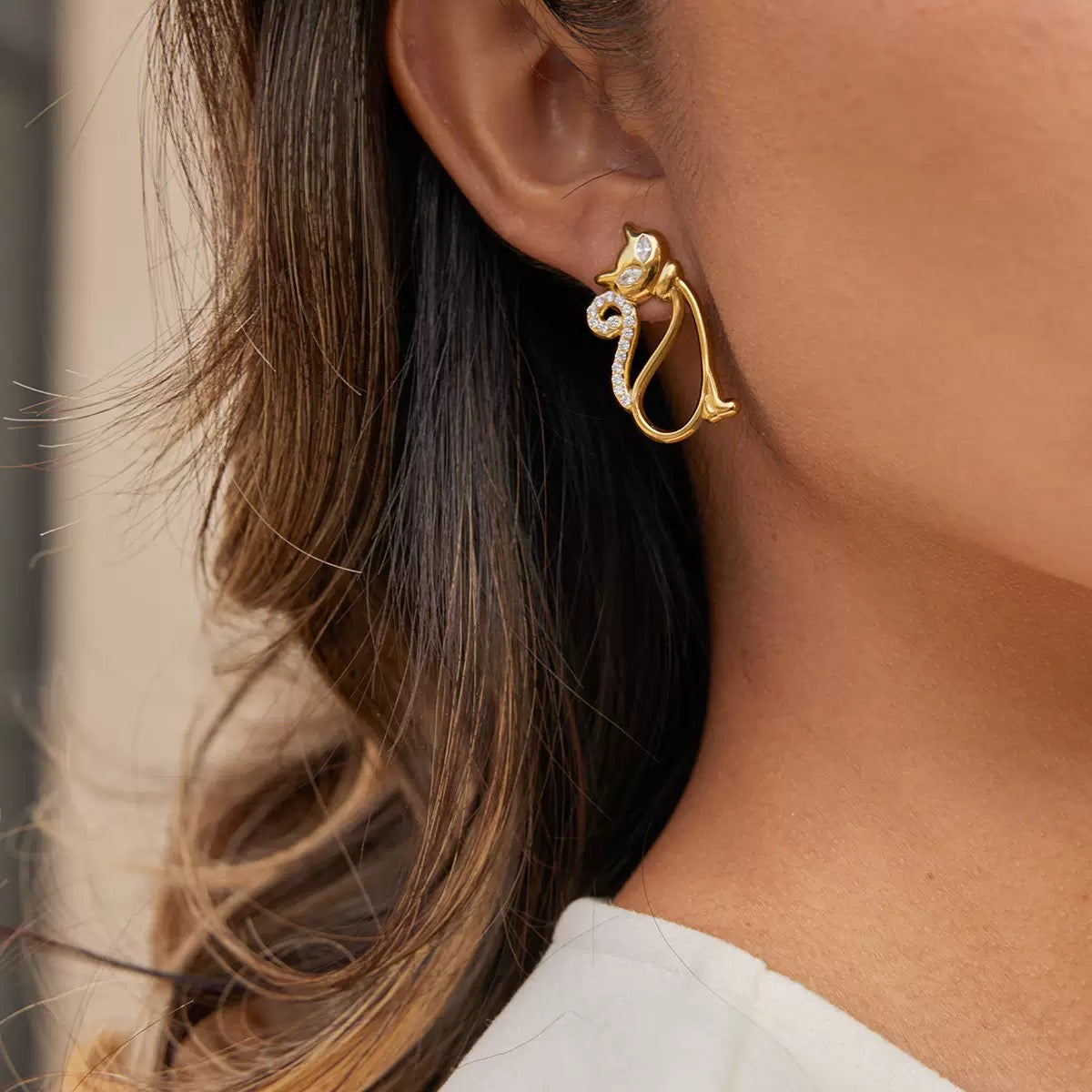 Egyptian Cat Earrings
