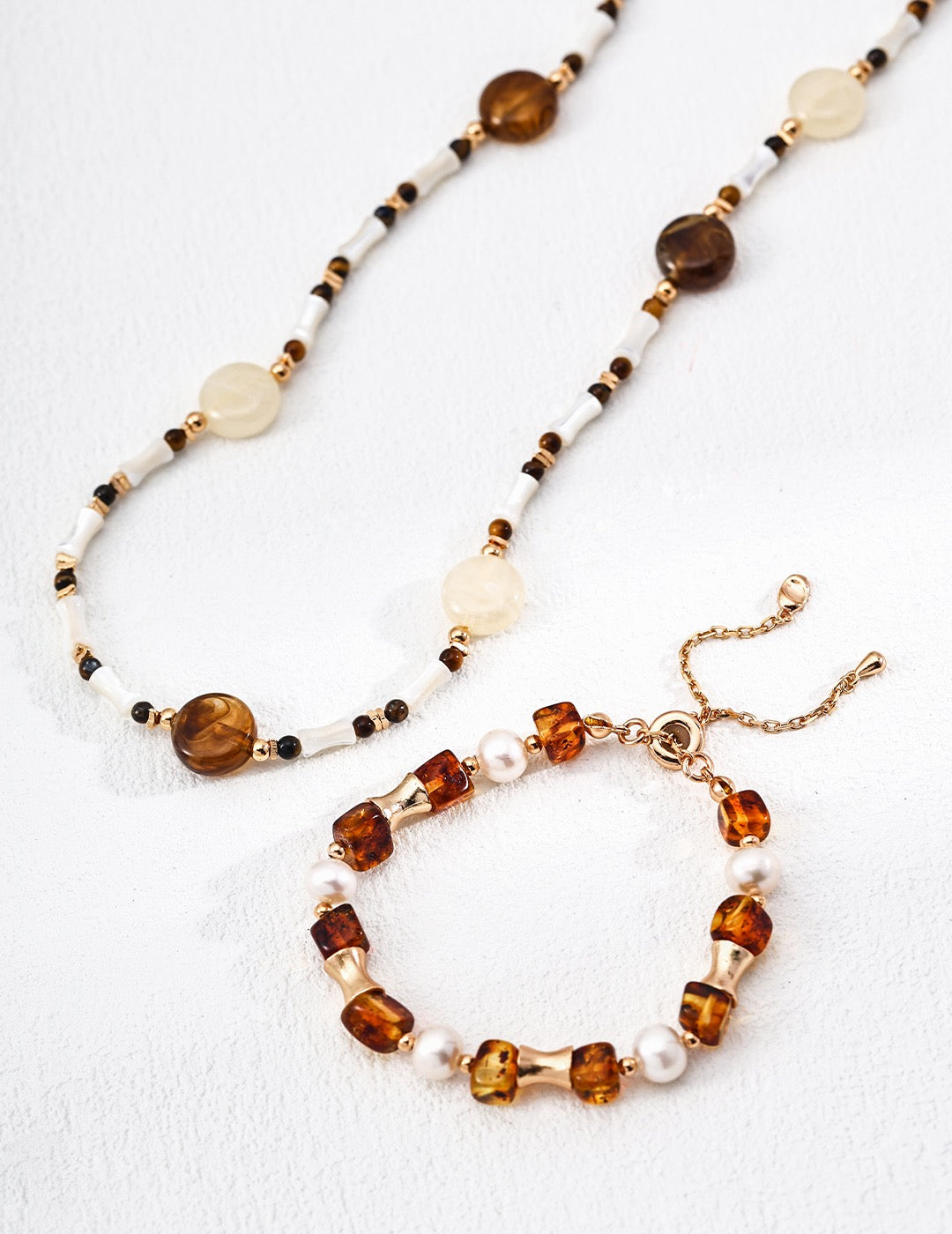 Amber Pearl Bracelet