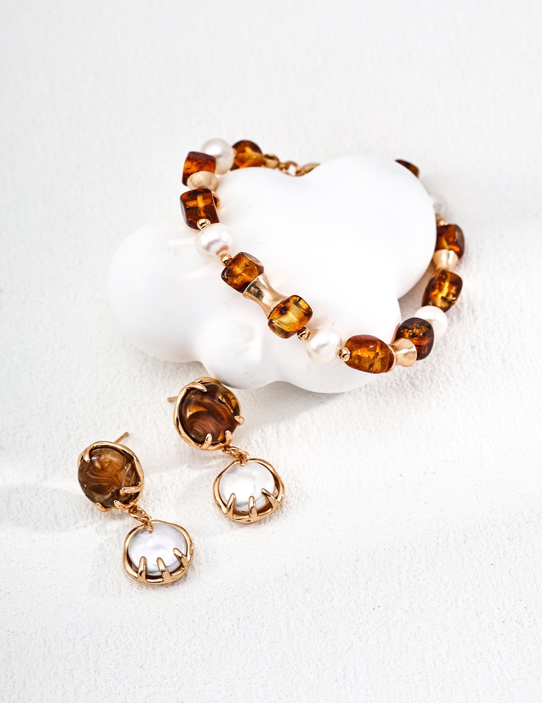 Amber Pearl Bracelet