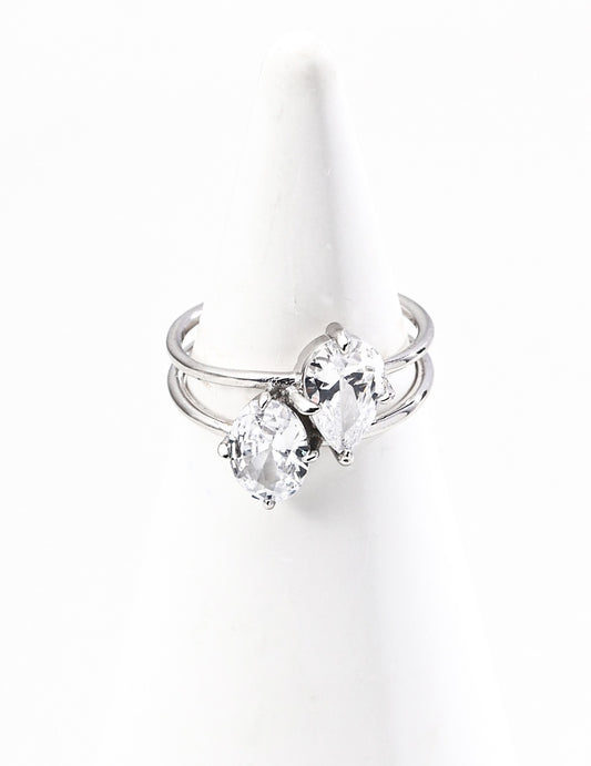 Double Layer Zircon Ring