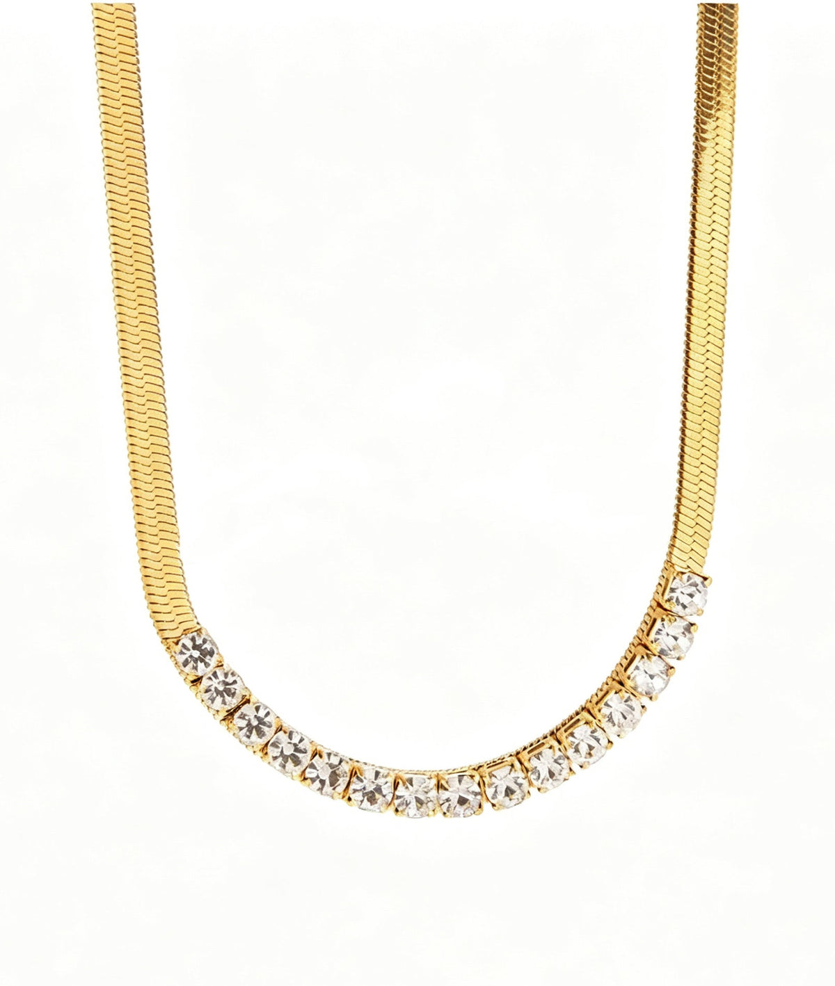 Gleam Flat Snake Necklace
