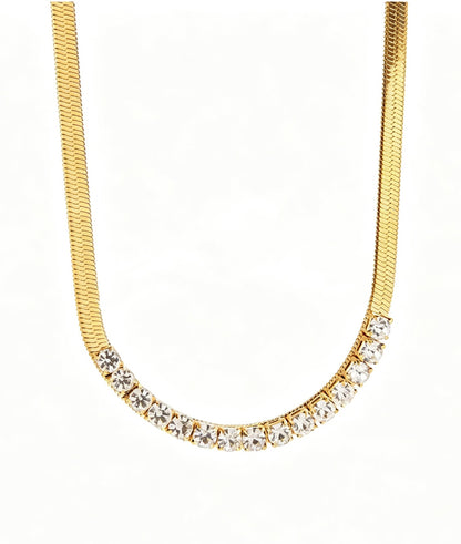 Gleam Flat Snake Necklace