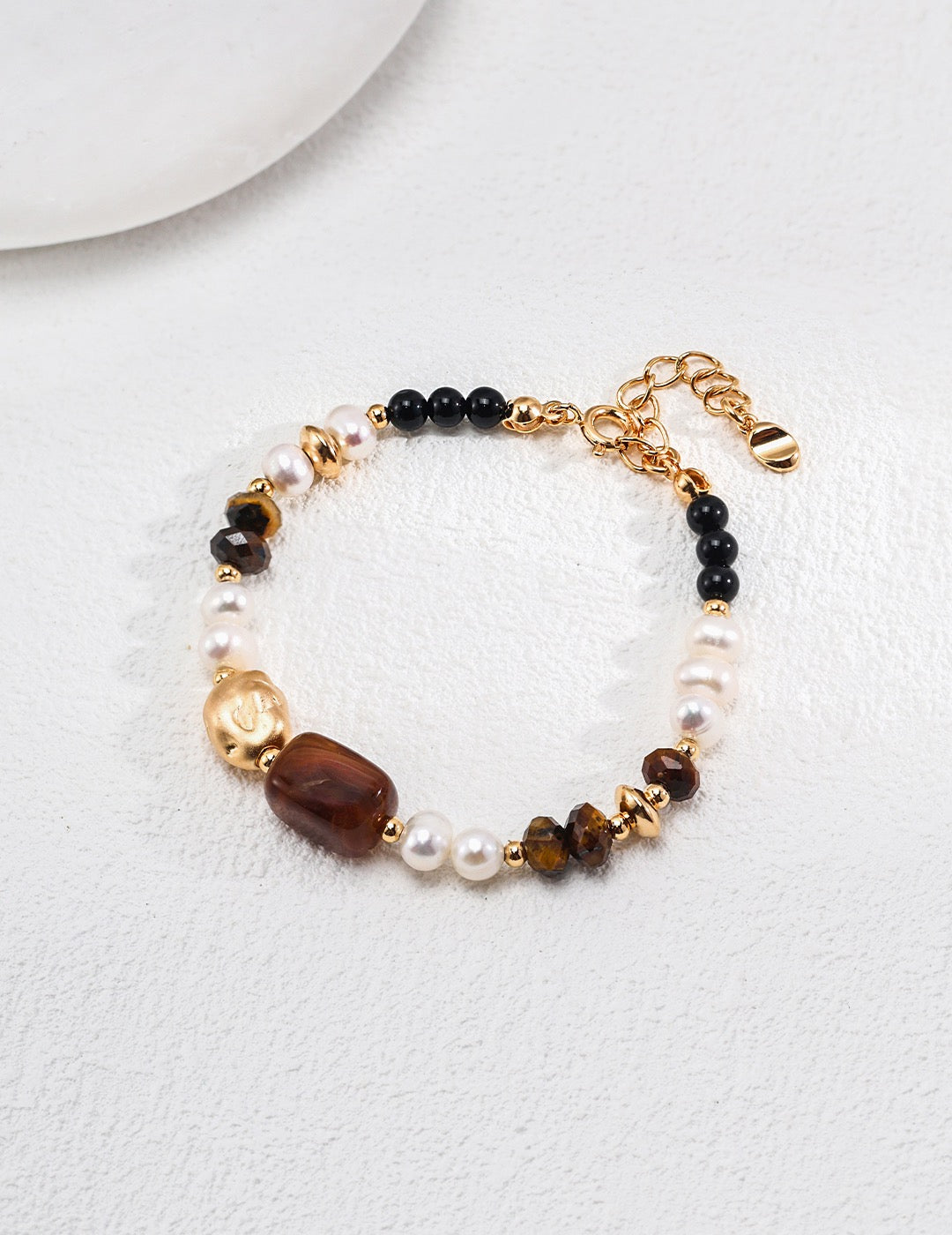 Midnight Real Tiger's Eye Silver Bracelet