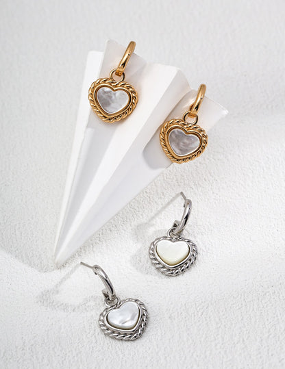 Heart Shell Earrings