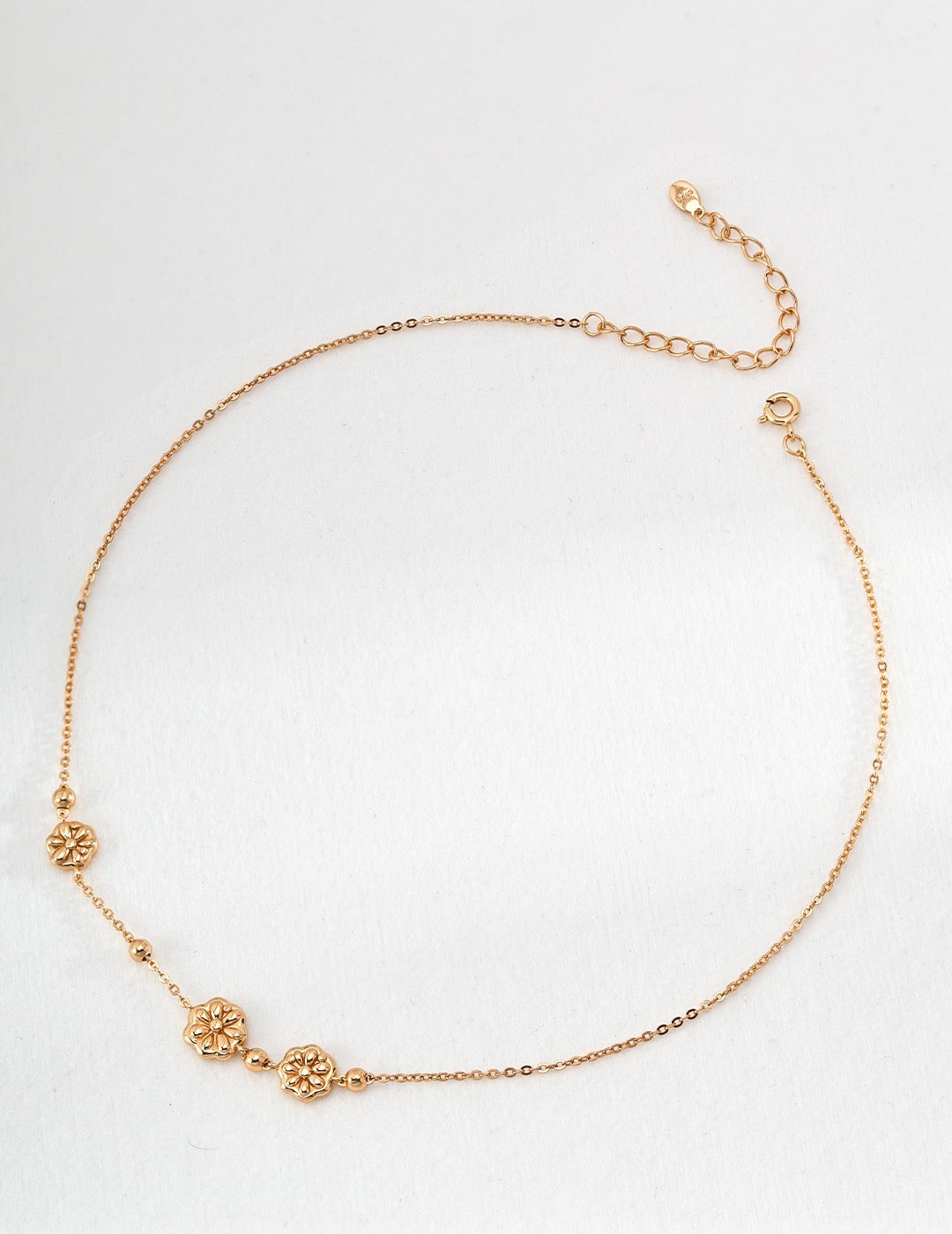 Flower necklace | Gold necklace | 18k gold necklace | silver necklace |Minimalist Flower Necklace